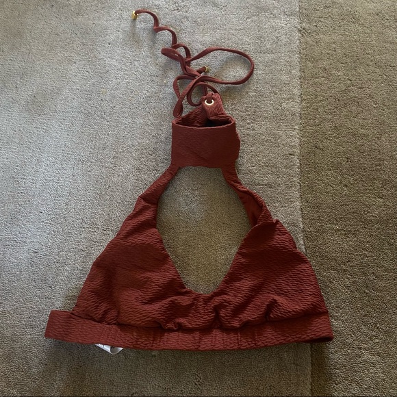 Blue Life Rust Roped Up Bikini Top in Textured Clay - Picture 4 of 6